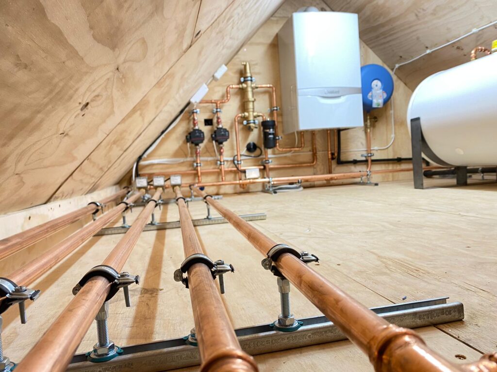 Central heating installation